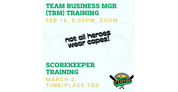 TBM and Scorekeeper Training